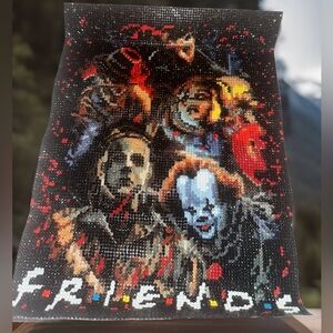 HANDMADE Halloween/Horror “F.R.I.E.N.D.S” Themed Diamond Art Painting! •Finished